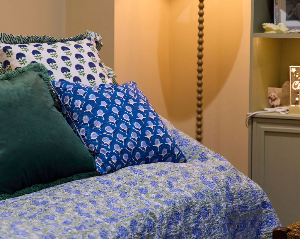 Handcrafted Kantha Throw — Brights