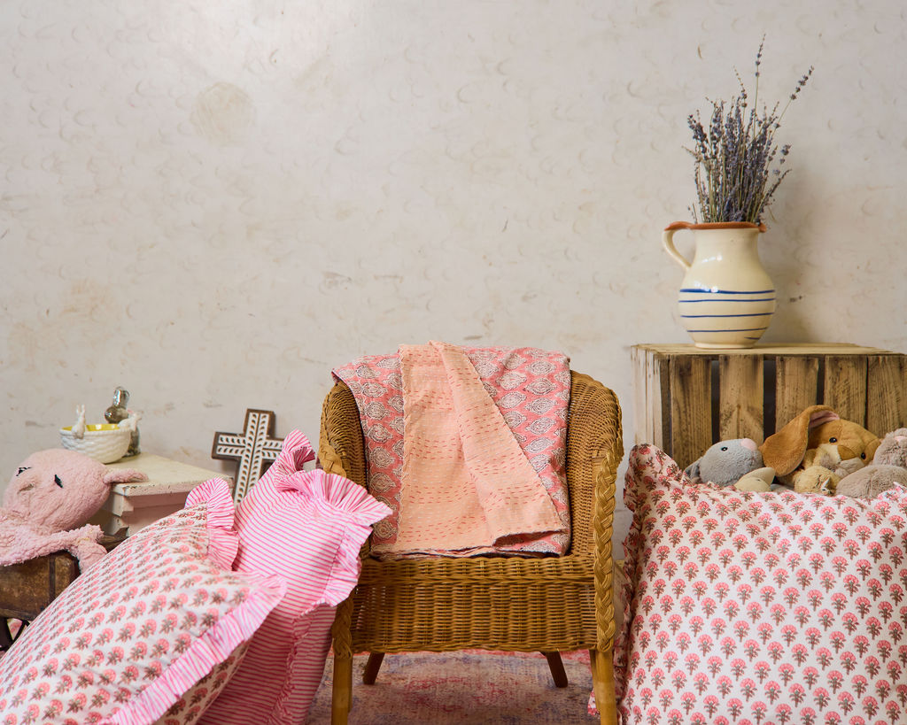 Spring 26 Cushion — Floral Mix Pink Frill