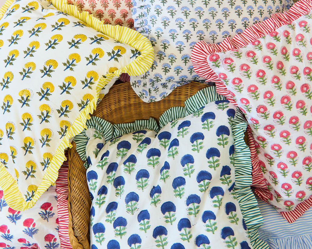 Spring 26 Cushion — Floral Yellow Frill
