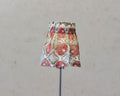 Cottage Light Dolly Cover — Pattern Grey/Green Piped Elasticated, size Very Small (10-18 cm top diameter (wall lights))