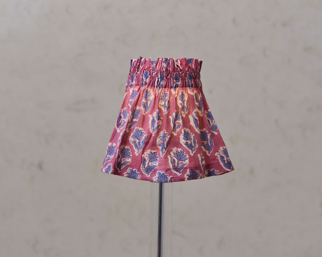 Cottage Core Cushion — Dusty Pink/Blue Piped