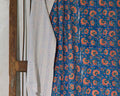 Handcrafted Kantha Throw — Blues and Reds, size 60 x 90 inches (152 x 229 cm)