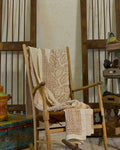Handcrafted Kantha Throw — Creams