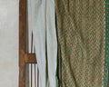 Handcrafted Kantha Throw — Greens, size 60 x 90 inches (152 x 229 cm)