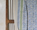 Handcrafted Kantha Throw — Sage and Creams, size 60 x 90 inches (152 x 229 cm)