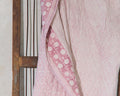 Jaipuri Razai Quilt — Leaf Dusty Pink (Single / Kids), size Single / Kids (152 x 229 cm)