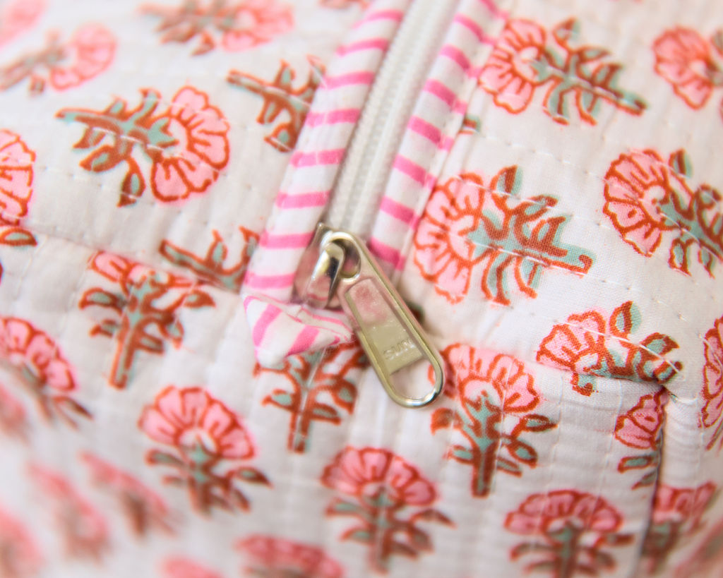 Spring 26 Quilted Bag Organisers (Set of 3) — Floral Mix Pink Frill