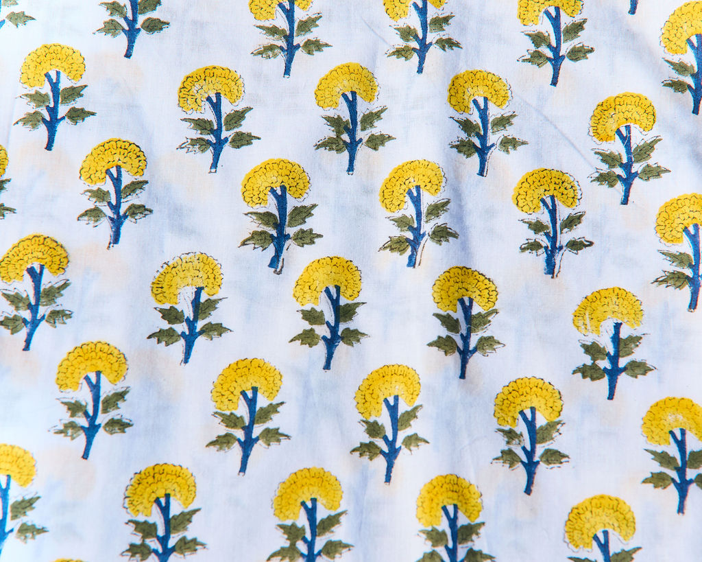 Spring 26 Cushion — Floral Yellow Frill